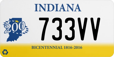 IN license plate 733VV