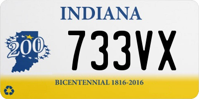 IN license plate 733VX