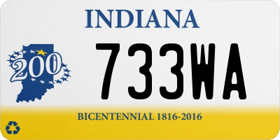 IN license plate 733WA