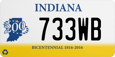 IN license plate 733WB