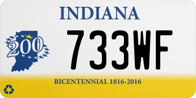 IN license plate 733WF