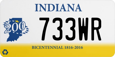 IN license plate 733WR