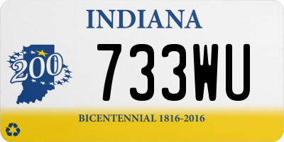 IN license plate 733WU