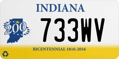 IN license plate 733WV