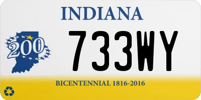 IN license plate 733WY