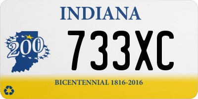 IN license plate 733XC