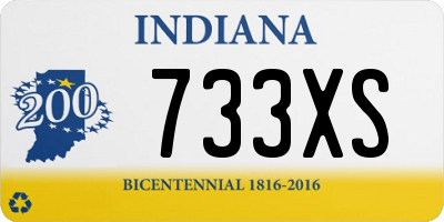 IN license plate 733XS