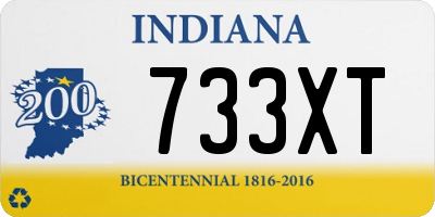 IN license plate 733XT