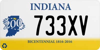 IN license plate 733XV