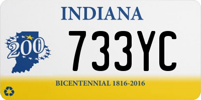 IN license plate 733YC