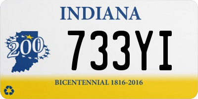 IN license plate 733YI