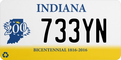 IN license plate 733YN
