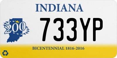 IN license plate 733YP