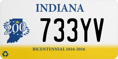 IN license plate 733YV