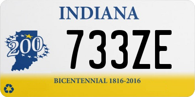 IN license plate 733ZE