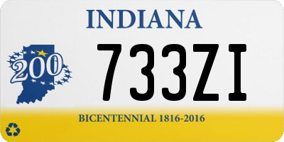 IN license plate 733ZI