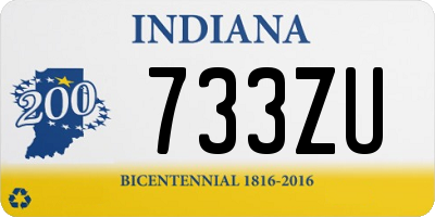 IN license plate 733ZU