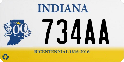 IN license plate 734AA