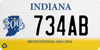 IN license plate 734AB