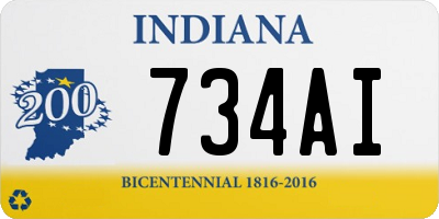 IN license plate 734AI