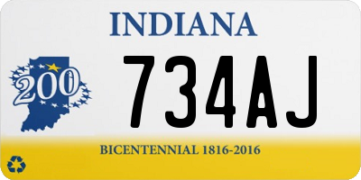 IN license plate 734AJ