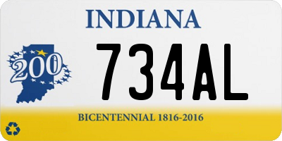 IN license plate 734AL