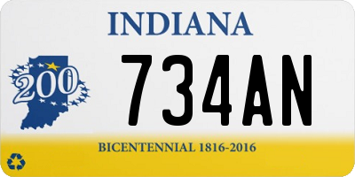 IN license plate 734AN