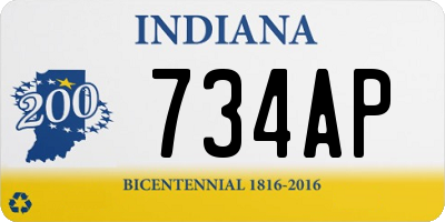 IN license plate 734AP