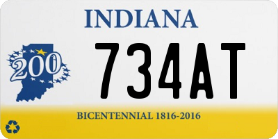 IN license plate 734AT