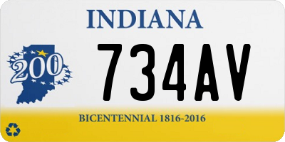 IN license plate 734AV