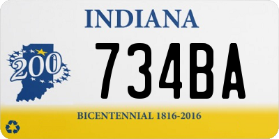 IN license plate 734BA