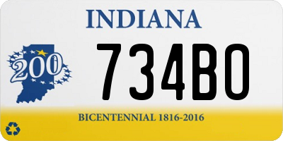 IN license plate 734BO