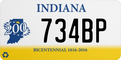 IN license plate 734BP