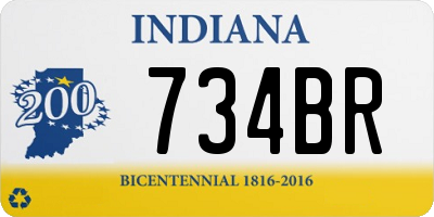 IN license plate 734BR