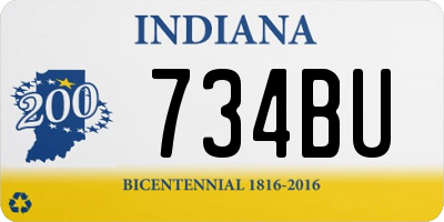 IN license plate 734BU