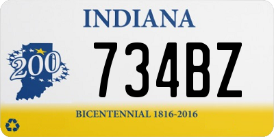 IN license plate 734BZ