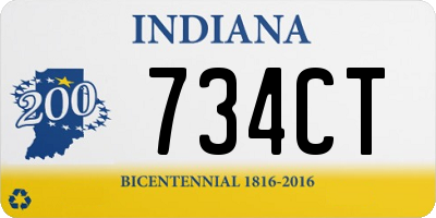 IN license plate 734CT