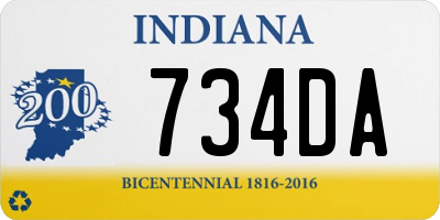 IN license plate 734DA