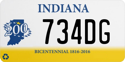 IN license plate 734DG