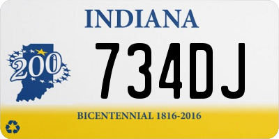 IN license plate 734DJ