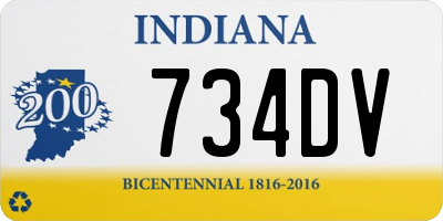 IN license plate 734DV