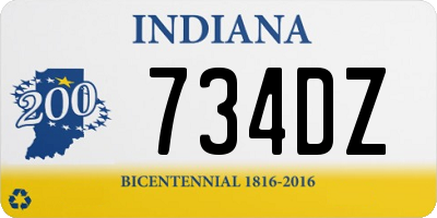 IN license plate 734DZ
