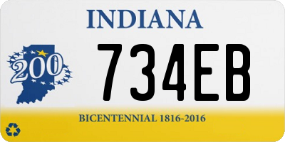 IN license plate 734EB