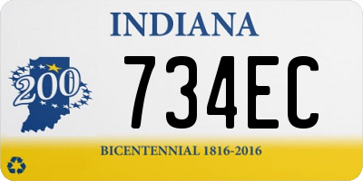 IN license plate 734EC