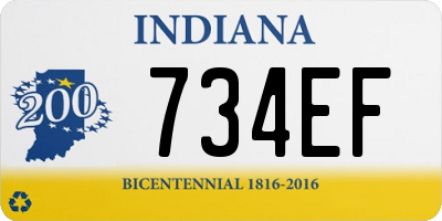 IN license plate 734EF