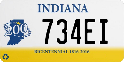 IN license plate 734EI