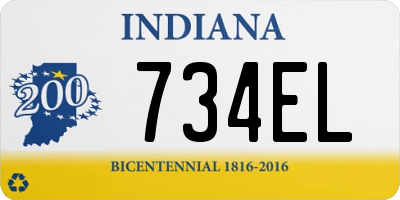 IN license plate 734EL