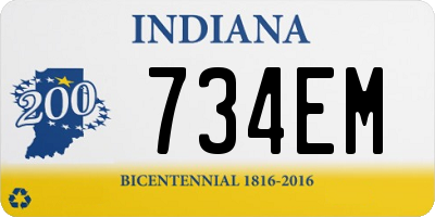 IN license plate 734EM