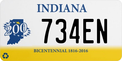 IN license plate 734EN