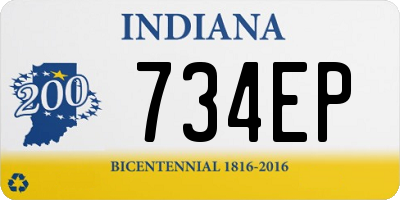 IN license plate 734EP